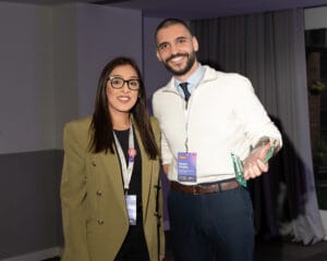 Stefan Pintilie from University of Essex receives his award from Mobeena Iqbal, Head of Marketing at Culture Shift.