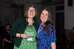 Professor Jackie Carter wins Leadership Award, presented by Gemma McCall, CEO & Cofounder of Culture Shift